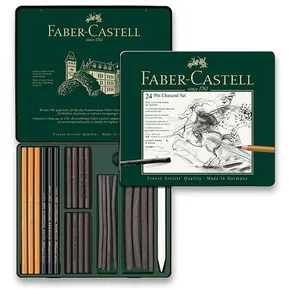 Faber-Castell Pitt Monochrome Charcoal Blechdose, 24-tlg